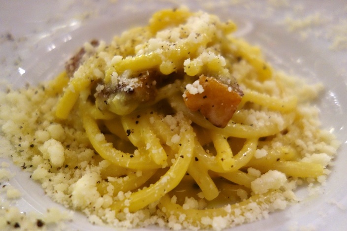 roscioli in rome, a great spot for carbonara classic carbonara at roscioli in rome
