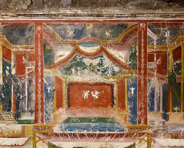 ancient Roman frescoes in Positano