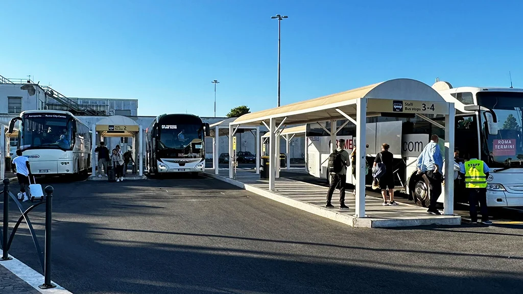 Rome Ciampino Airport Bus Stops Wide