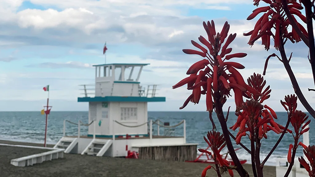Curvone lifeguard station at Lido di Ostia Rome