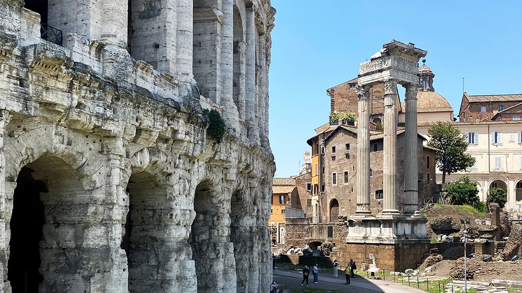 Teatro Marcello in the Jewish Ghetto in Rome Italy