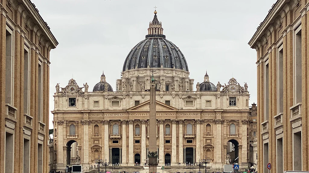 st peters basilica from st peters square st peters basilica from st peters square
