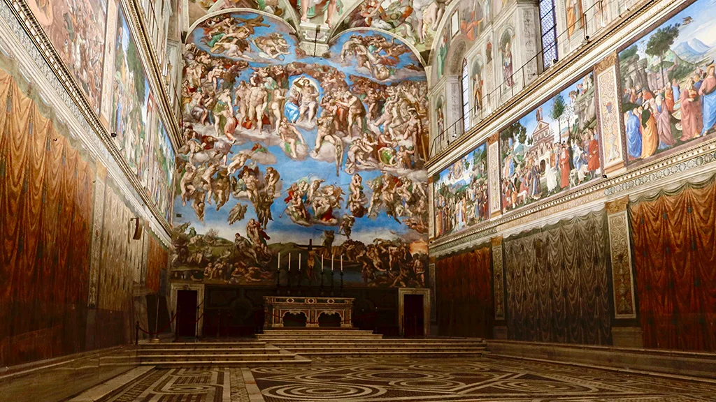Rome-Vatican-Sistine-Chapel-Michelangelo-Long-Wide-Empty-Romewise-EB-March-2022-Web