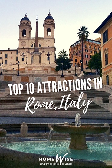 Rome tourist attractions - find out what the top sites not to miss in Rome, by Romewise