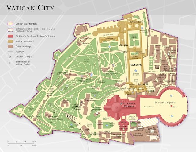 map of vatican city today