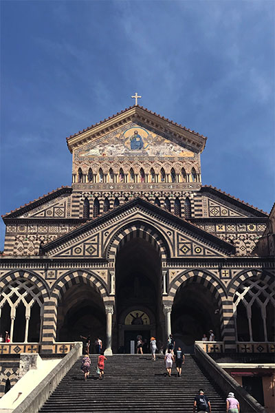 Amalfi cathedral steps front