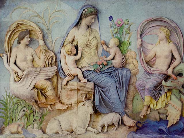 Ara Pacis venus panel color