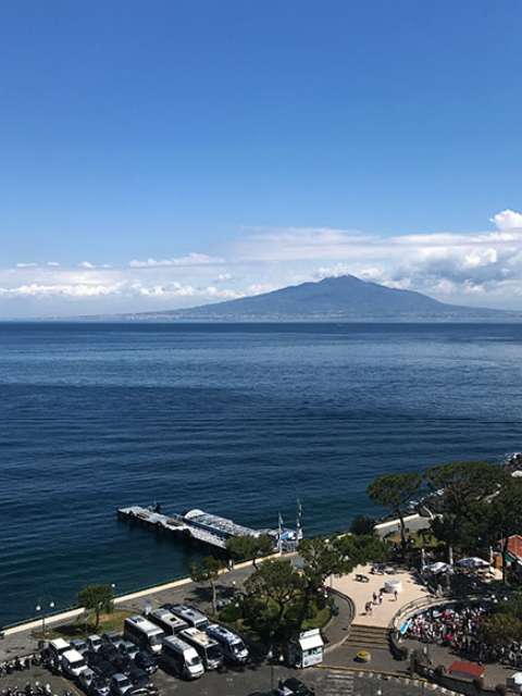 view of vesuvius from port of Sorrento