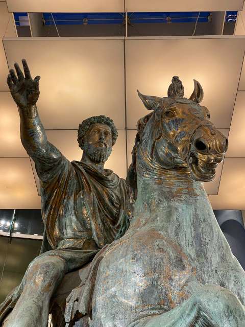 capitoline museums close up marcus aurelius
