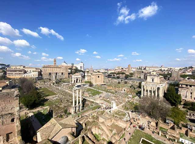 EPIC is the only word that describes the view of the Roman Forum and Rome from up here! EPIC is the only word that describes the view of the Roman Forum and Rome from up here!