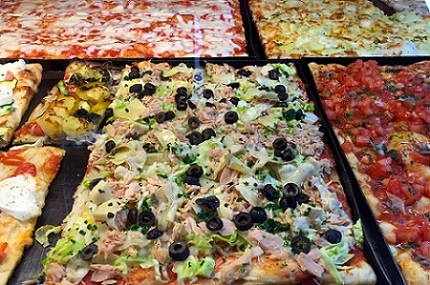 Slices of Pizza. Contemporary toppings