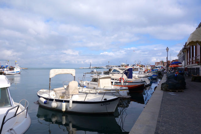Anzio. Moored boats Anzio. Moored boats
