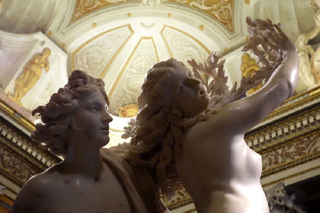 closeup of apollo and daphne by bernini