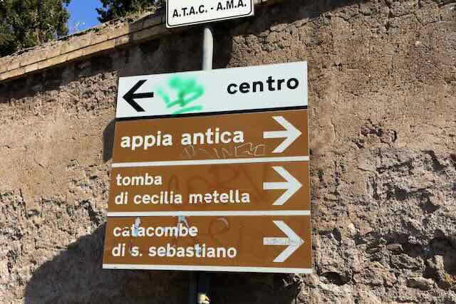 catacombs road signs