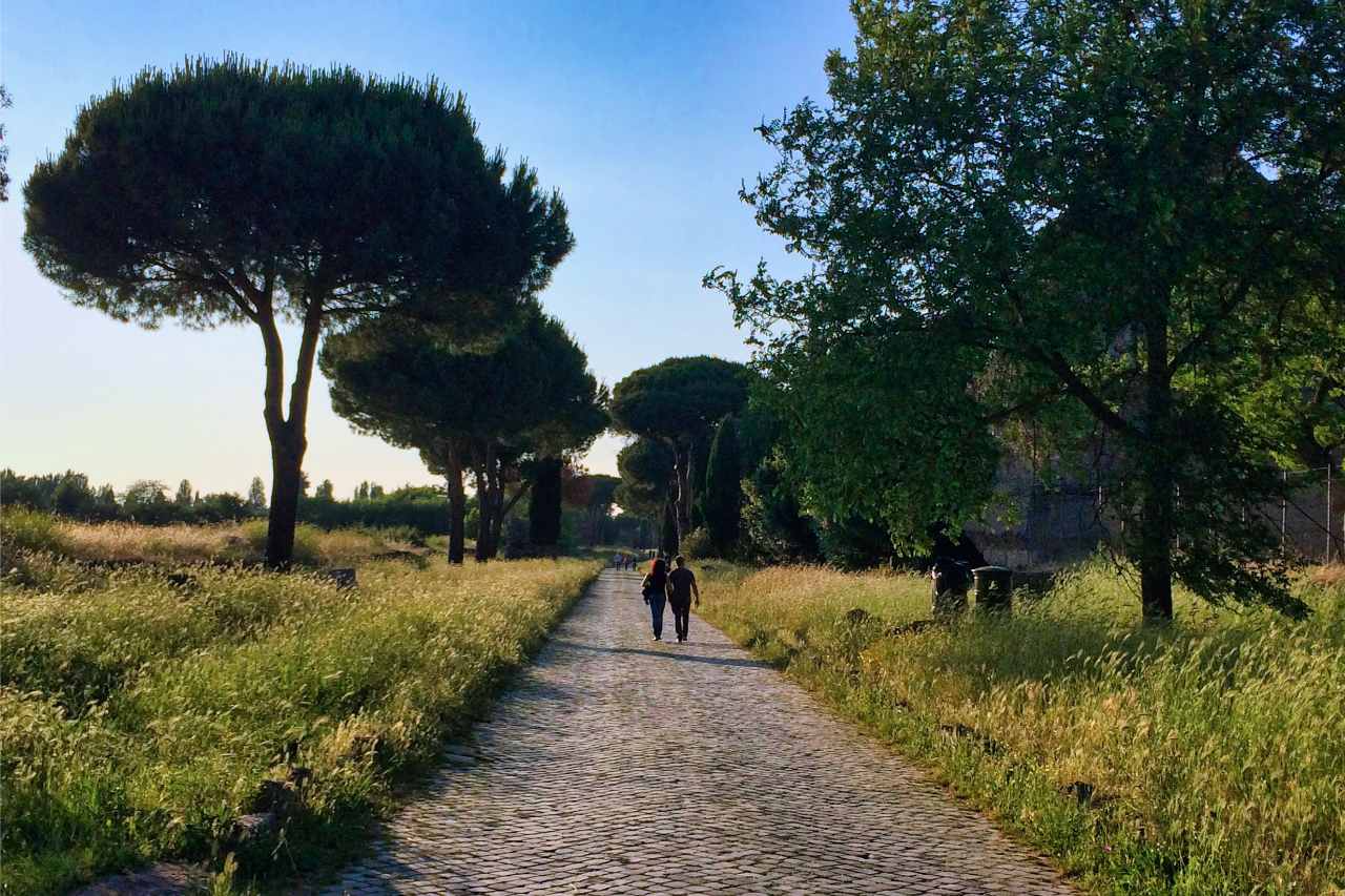 appia antica at twilight in june twilight walk along appia antica in june