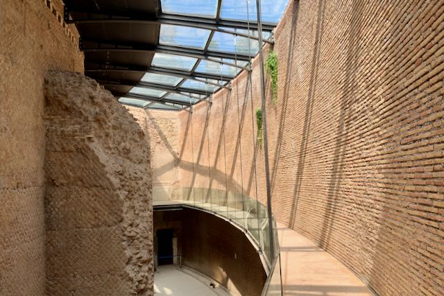 walkway inside restored mausoleum