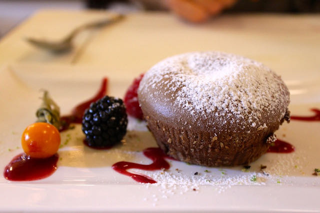 chocolate lava torte at baccano