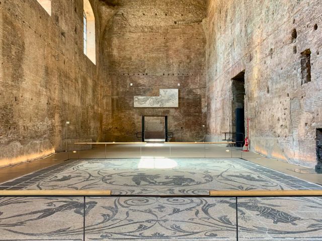 baths of diocletian ancient hall mosaic