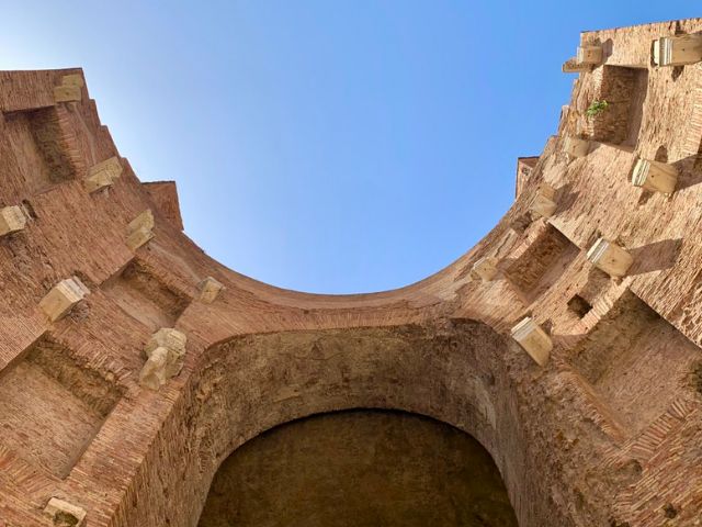 baths of diocletian ancient ruins sky