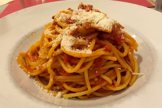 spaghetti amatriciana bocconcino