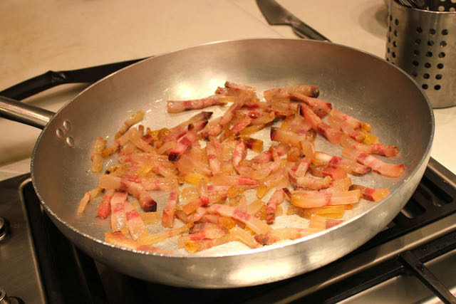 browned guanciale for carbonara browned guanciale for carbonara