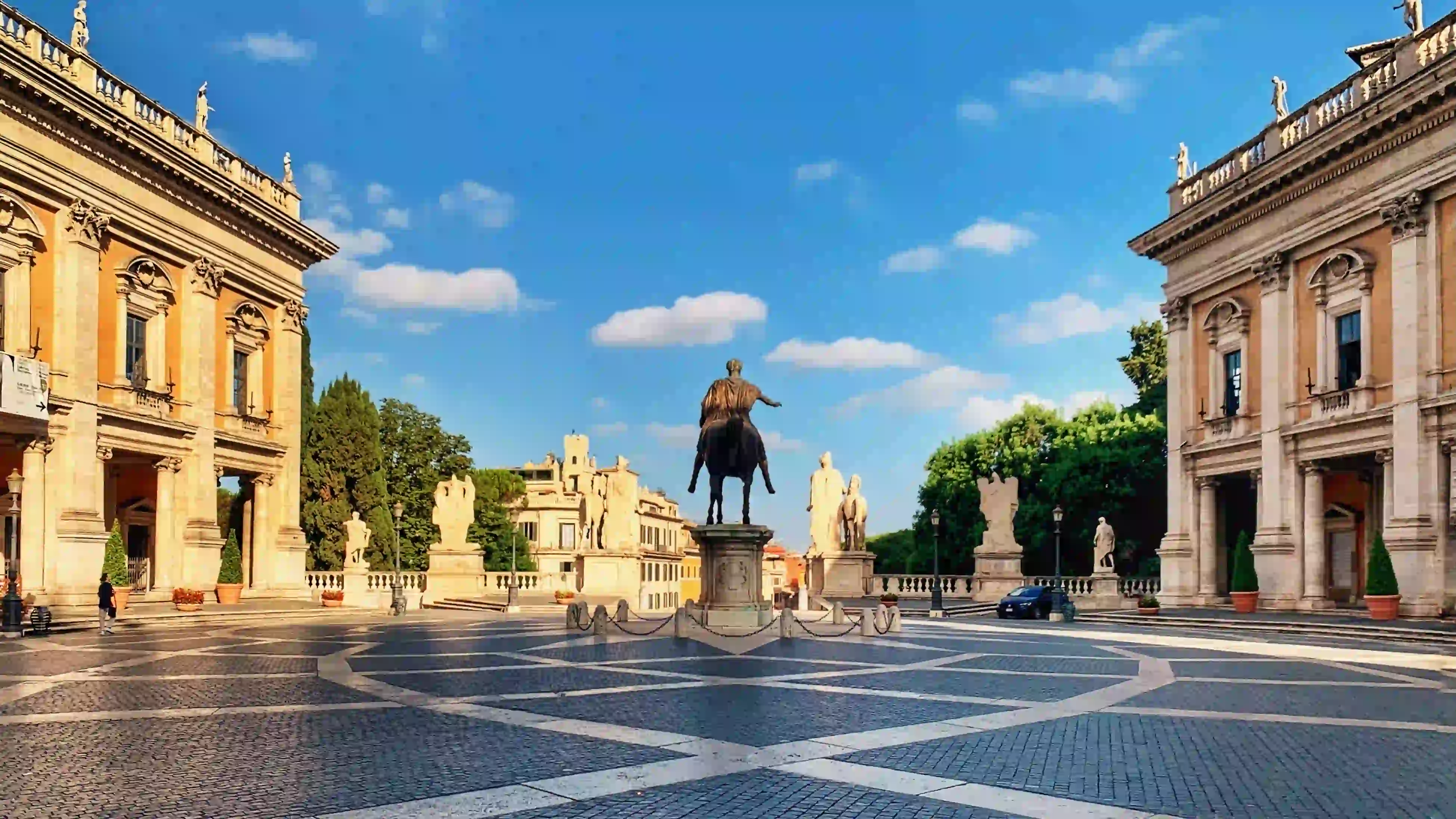 campidoglio marcus aurelius summer early morning campidoglio marcus aurelius summer early morning