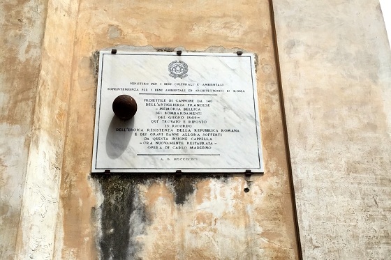 bloody battle for the unity of Italy cannonball san pietro montorio