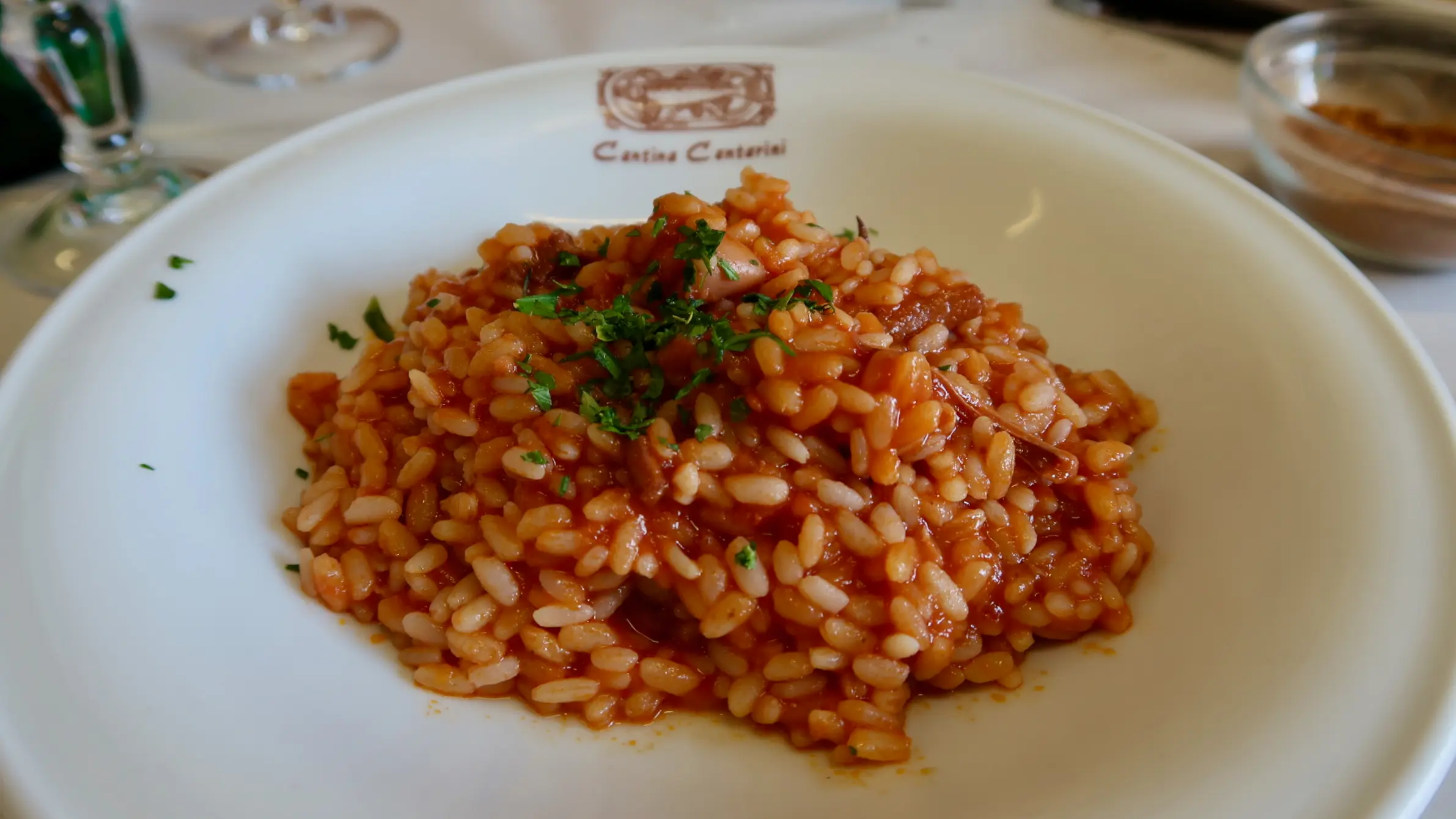 risotto alla pescatora cantina cantarini - seafood risotto