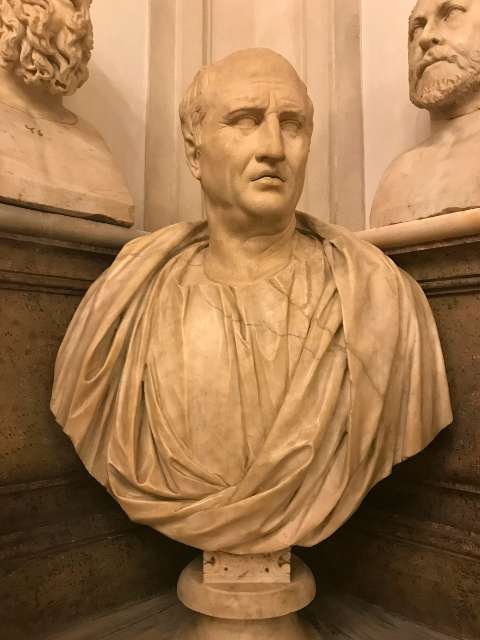 capitoline museums bust of cicero in hall of philosophers