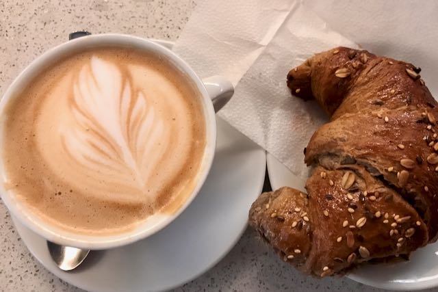 pin breakfast at a bar cappuccino and cornetto pin breakfast at a bar cappuccino and cornetto