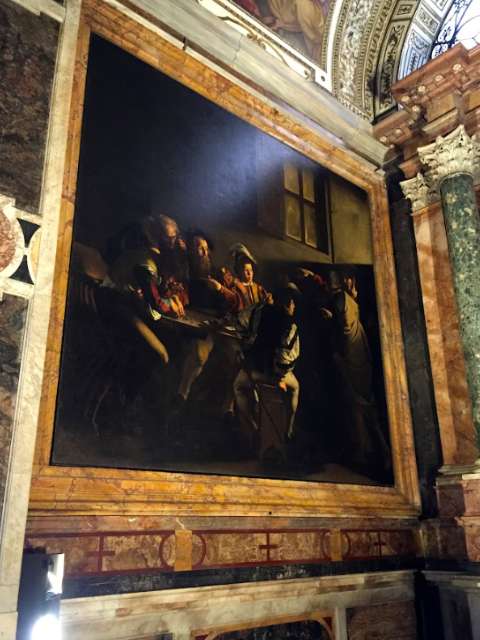 caravaggio calling of st matthew painting