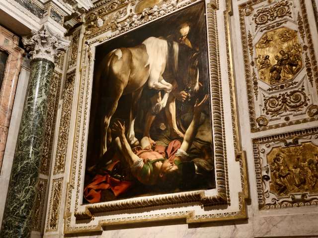 caravaggio conversion st paul damascus painting