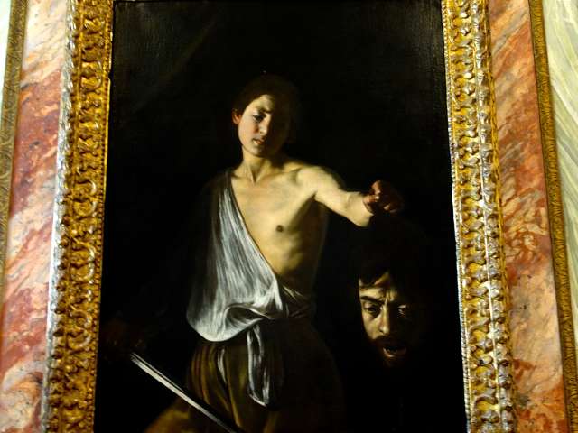 caravaggio david with goliath head painting