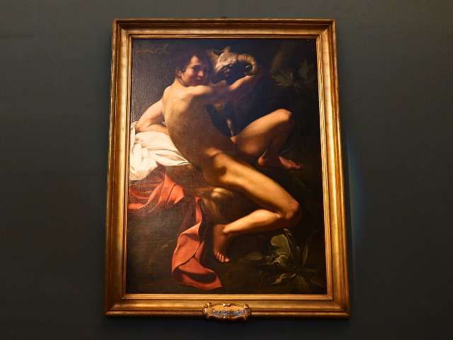 caravaggio st john the baptist painting in capitoline museums