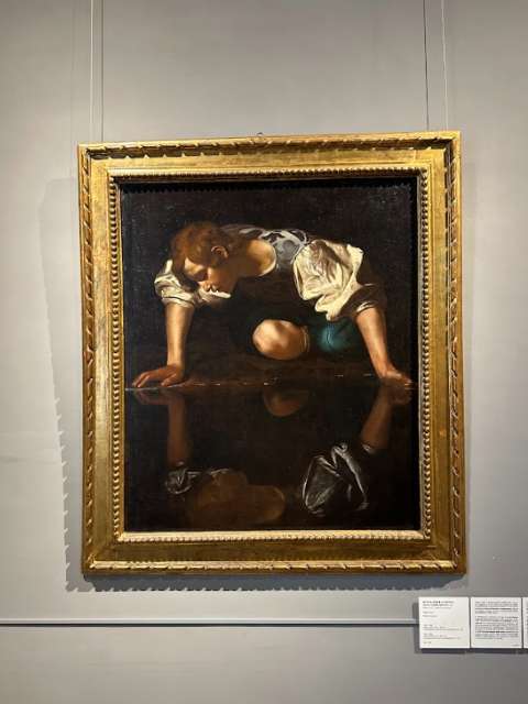 caravaggio narcissus painting