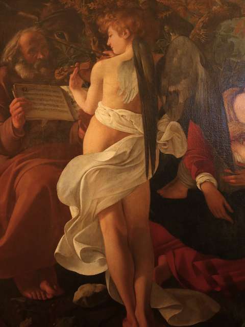 caravaggio rest and flight into egypt painting details