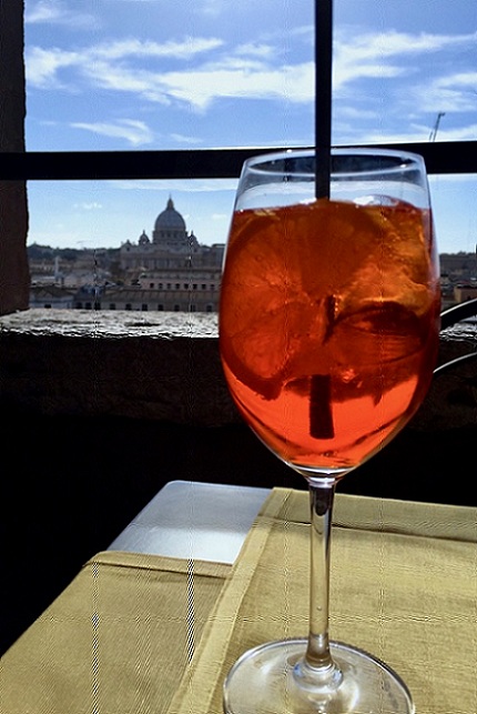 spritz on roof of castel sant'angelo spritz on roof of castel sant'angelo