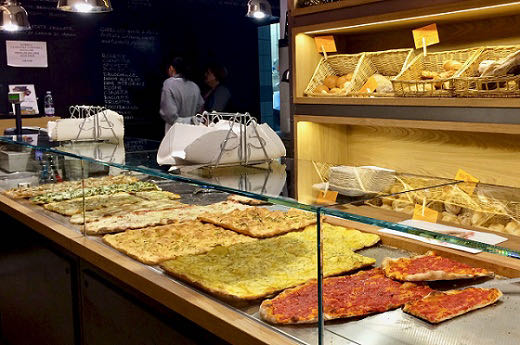 Rome. Cerulli Bakery and pizza