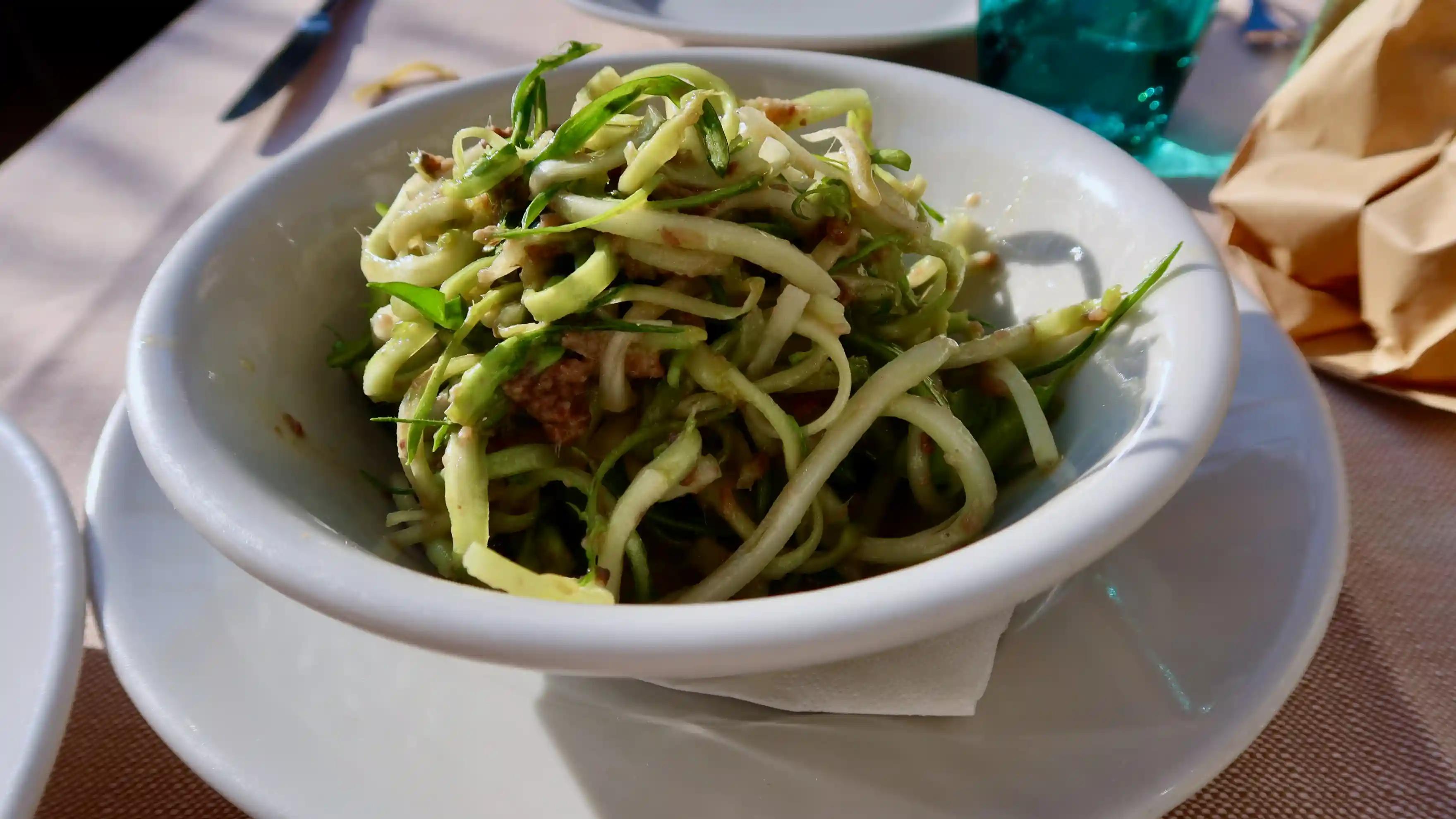 puntarelle with anchovies cesare al casaletto - puntarelle (cicoria salad)