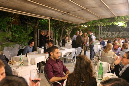 eating outside at da cesare