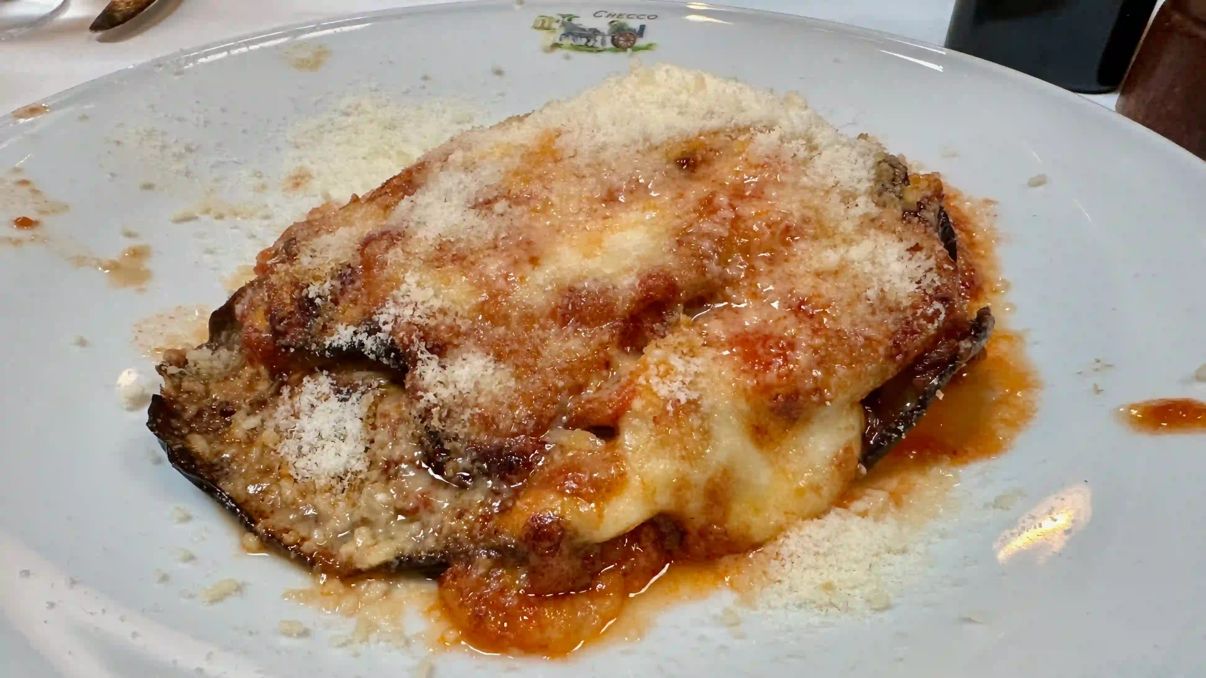 eggplant parmigiana checco er carettiere - eggplant parmigiana
