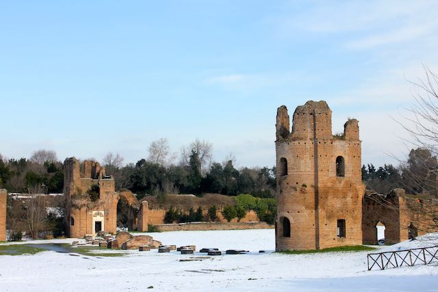 villa Maxentius with snow