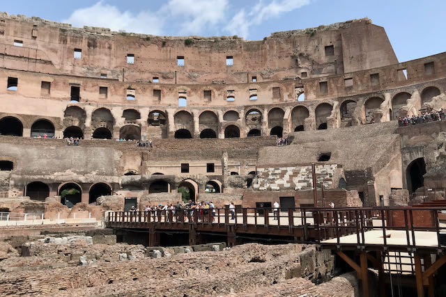 View of the Colosseum arena floor