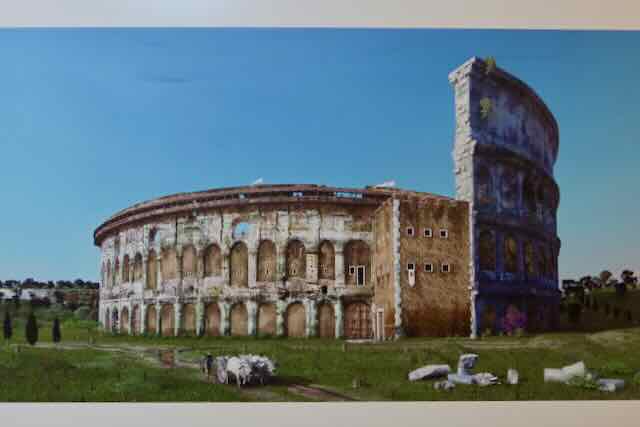 colosseum painting from inside the permanent exhibit colosseum painting