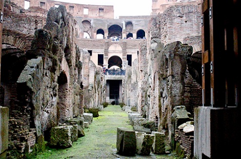 Rome underground of the Colosseum Rome underground of the Colosseum