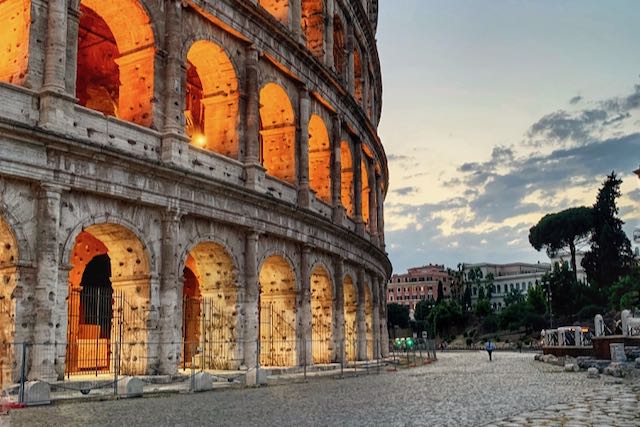 colosseum at dusk