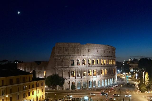 view of colosseum from aroma restaurant in hotel manfredi view of colosseum from aroma restaurant in hotel manfredi