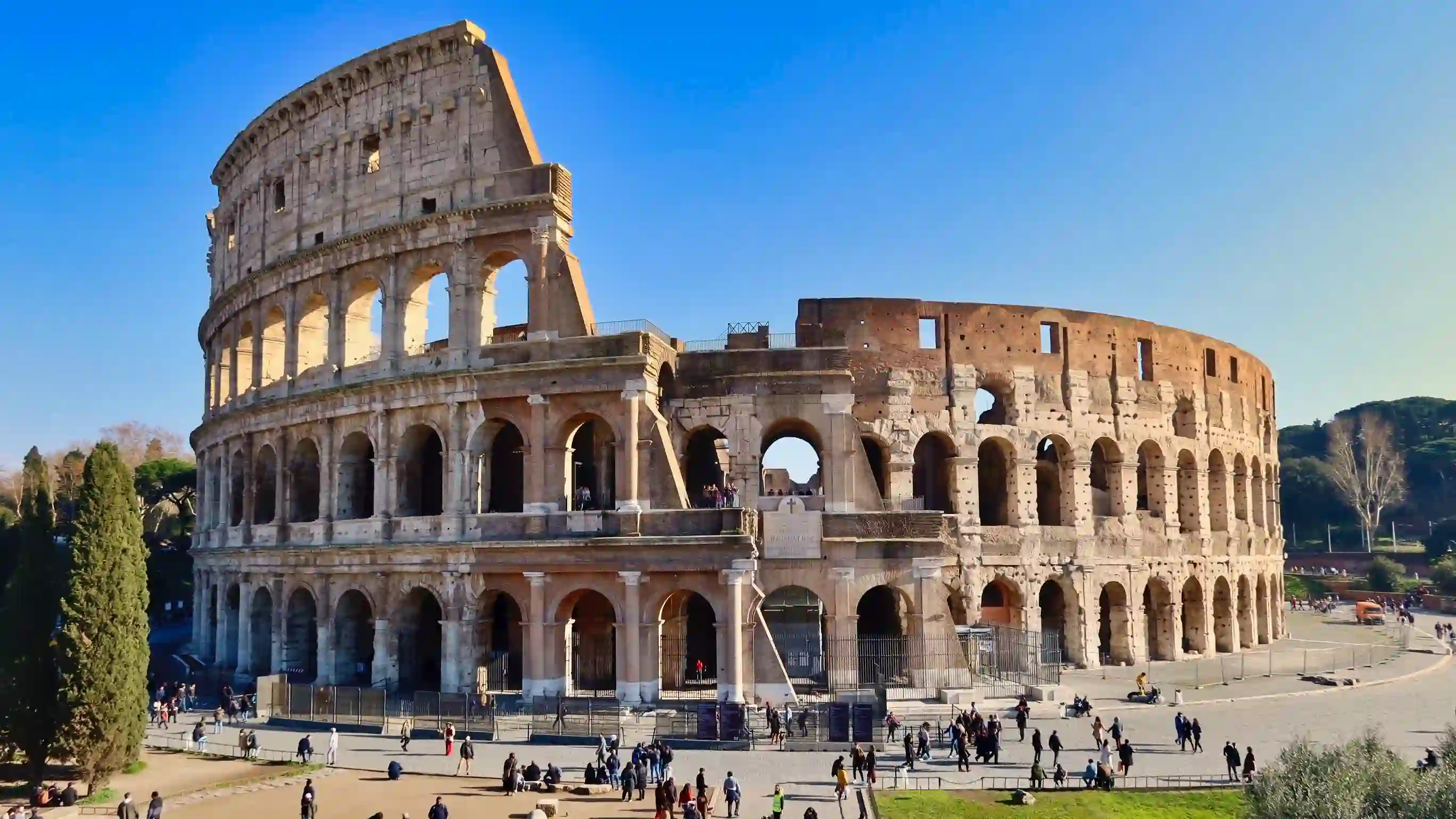 colosseum colosseum whole from temple of venus and roma january2020