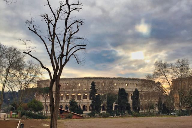 colosseum in winter