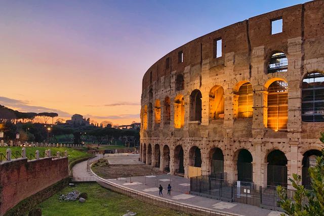 colosseum at sunset